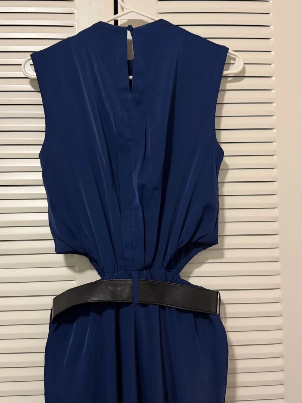 Abercrombie & Fitch Navy High Neck Belted Cutout Maxi Dress Size XS